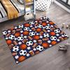 Sports-Themed Carpet with Footballs, Basketballs, Baseballs, Soccer Balls Suitable for Use As an Anti-slip for Living Room Bedroom Sofas