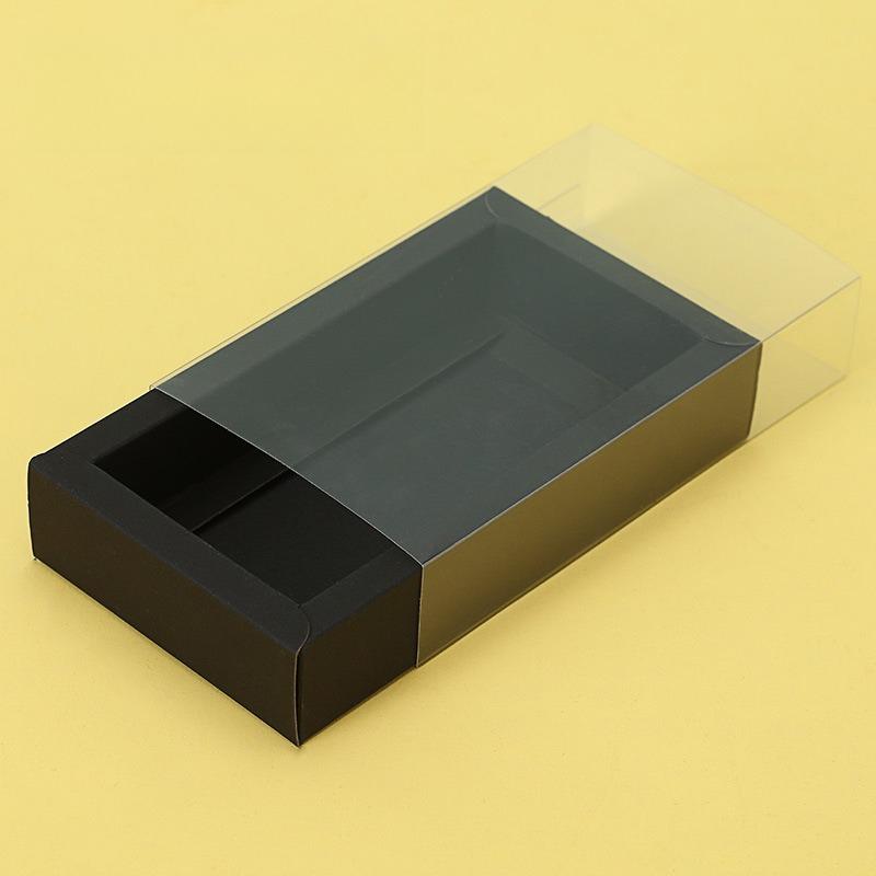 With Clear PVC Window Delicate Drawer Display  Kraft Paper Gift Packing Case Wedding Party Cookie Candy Boxes Anniversary Birthday Gift Boxes 10pcs