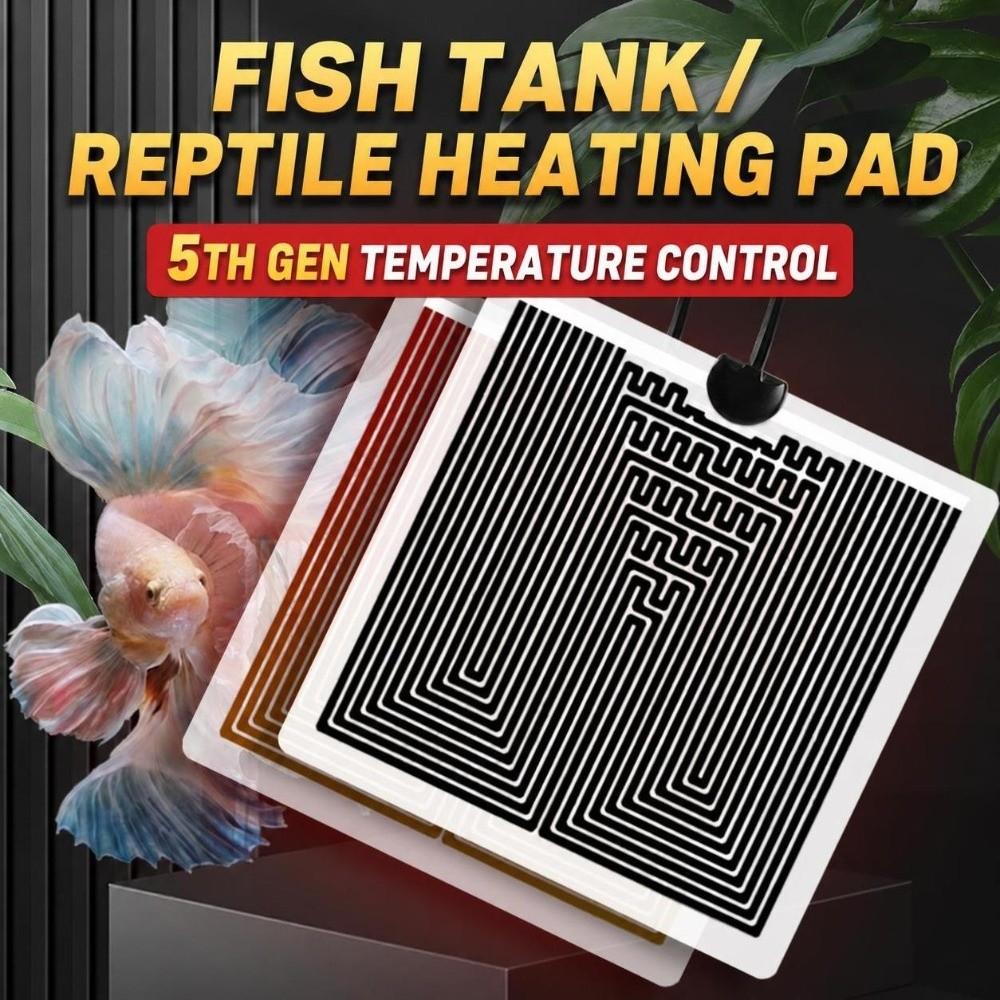 PVC Reptile Heat Mat Temperature Control Even Heat Tank Heater Low Power Waterproof Build Pet Heating Pad Reptile Tank
