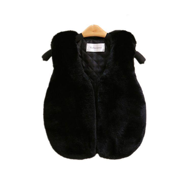 2024 Herbst/Winter Kinder Kunstfuchsfell Umhangweste, Unisex Modell 02