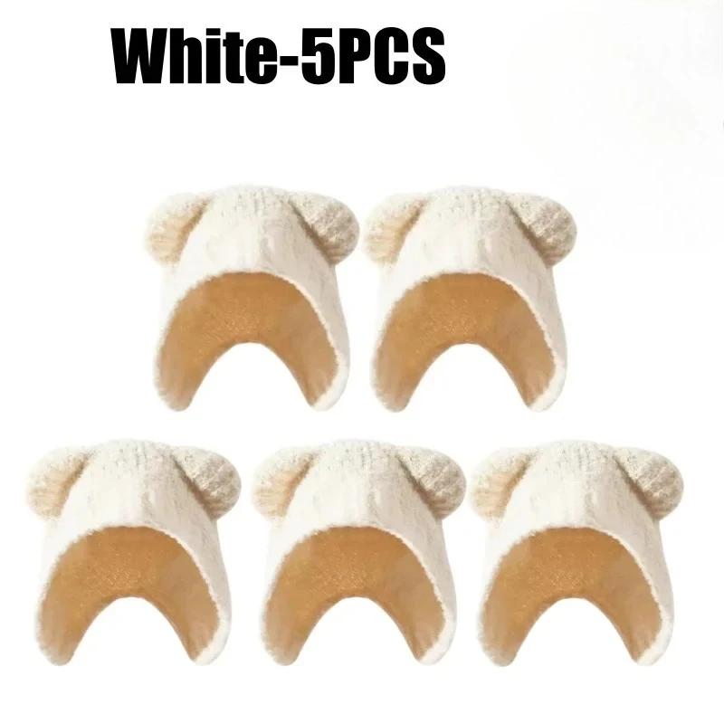 1-10PCS Boys Girls Winter Ear Flap Hat and Scarf Fleece Lined Windproof Combo for Toddler Infant Warm Ear Protection Accessories