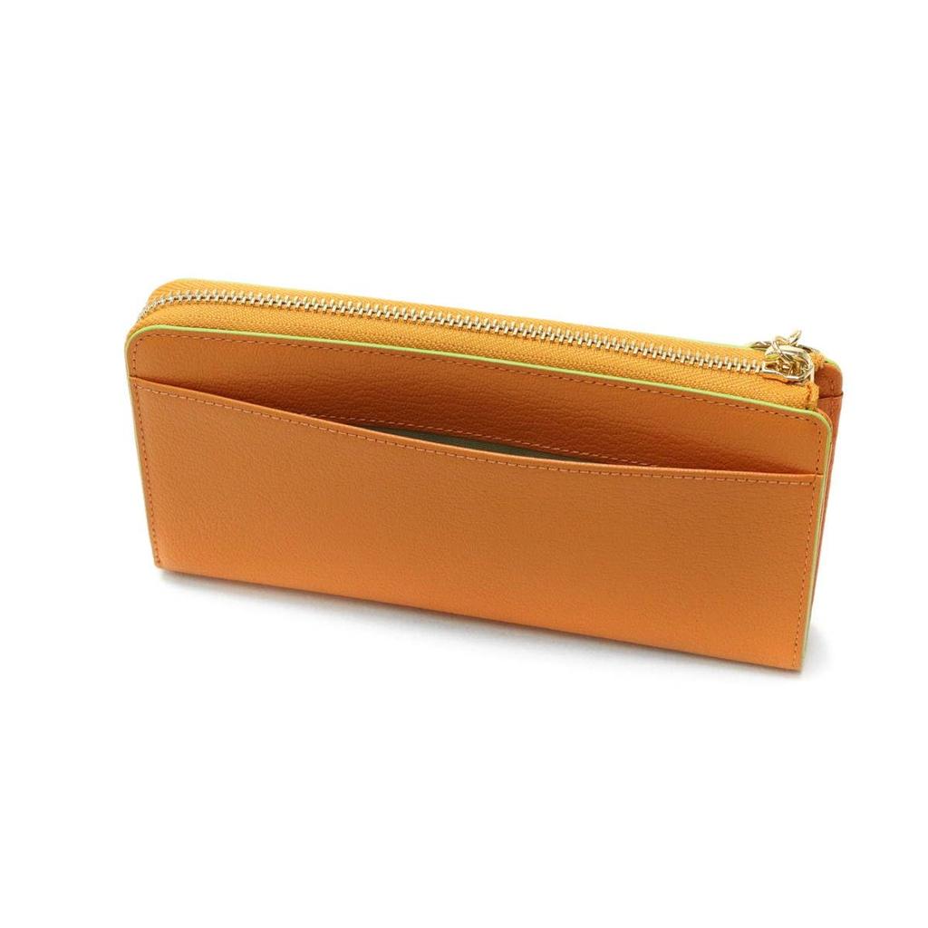 Lanvin en Bleu Women's Rim Large Zipper Long Wallet in Dark Green