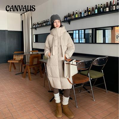 Vêtements en coton Femmes Hiver Mode Mi-long Grande taille Longueur genou Épaissi À capuche Rembourré en coton Veste en coton Vêtements de boulangerie en coton