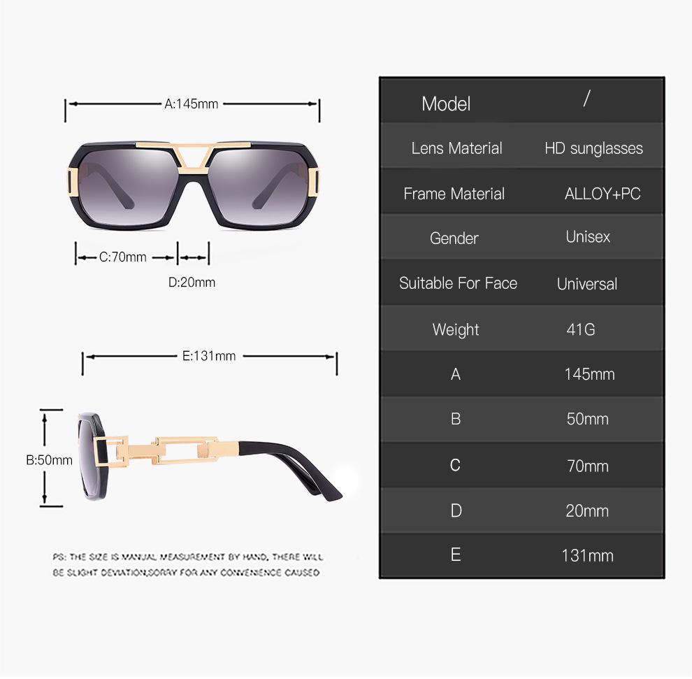 Sunglasses Chain Style  Series Ladies' Classic Sunglasses Large Frame Glasses Men's Driving Glasses Fishing Goggles