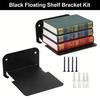 Minimalists Black Metal Floating Shelf Ideal Stylish Home Decoration Storage Solution
