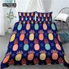 Home Living Luxury 3D Pineapple Print 2/3Pcs Comfortable Duvet Cover PillowCase Bedding Sets EU/US/AU Size