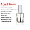 NEW 5/10/12/15ML Empty Clear Glass Nail Polish Bottles With Brush Cap Refillable Containers For Nail Art Lip Golss Liquid Sample