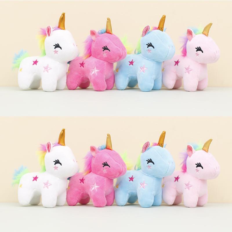 Adorable Unicorn Plush Keychain Cute Stuffed Animal Wedding Gift Bag Charm