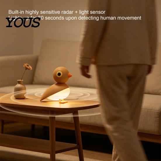 Lucky Bird Night Light Magnetic Light, Motion Sensor Wall Lamp with USB Soft Eye-protecting Charging, Stick On Cordless Closet for Hallway,