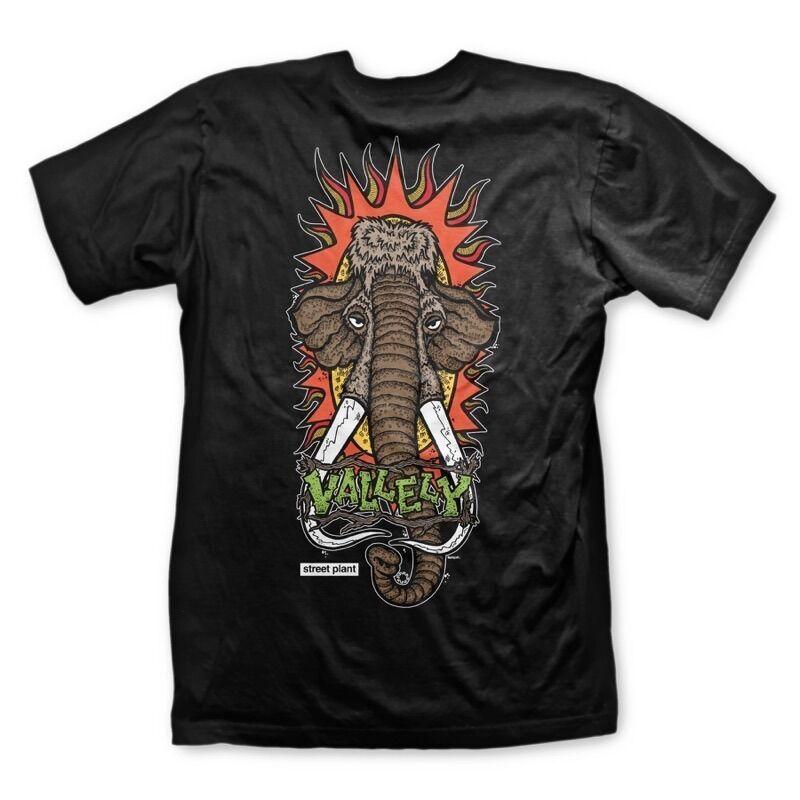 Street Plant Mike Vallely New Deal WOOLLY MAMMOTH Skateboard T Shirt BLACK Unisex T-Shirt XXL