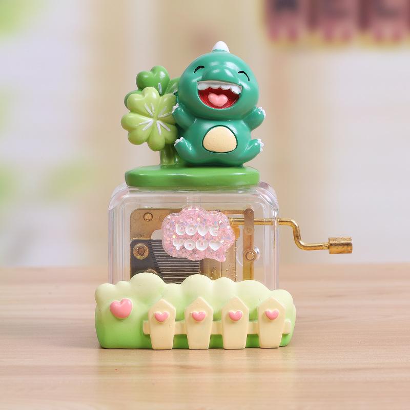 Creative Cute Girl Hand Crank Series Musical Box - Cute Girl Decorative Figure for Music Birthday Gift - Eight-Note Box