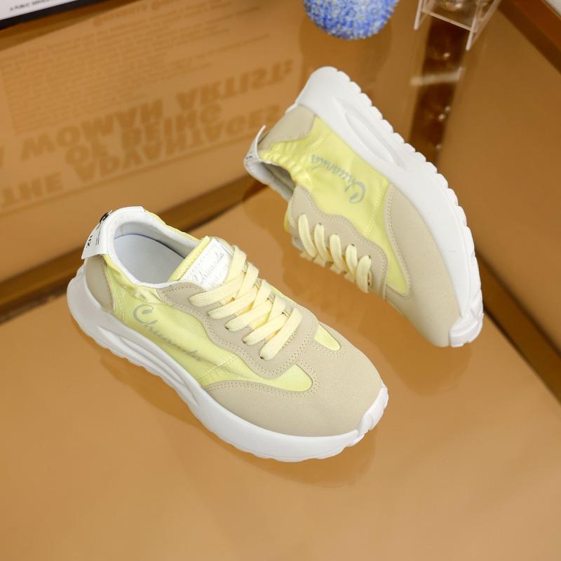 2024 New Summer Women's New Fashionable Breathable Sports Lace-up Shallow Thick-soled Casual Shoes Zapatillas De Mujer