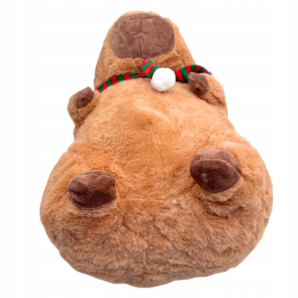 Maskotka Kapibara Zimowa Z Szalikiem Świąteczna Zabawka Pluszowa Duża 30 Cm
