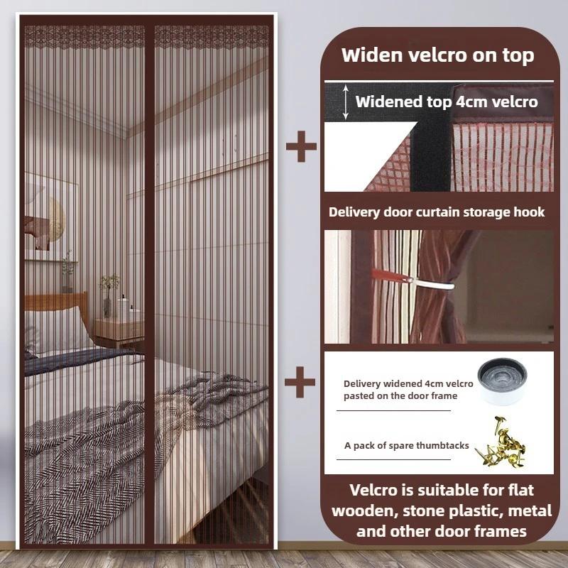 Magnetic Screen Door Curtain Mosquito and Insect-Proof Mesh Door Curtain Magnetic Sealing Device for Window and Door Screens