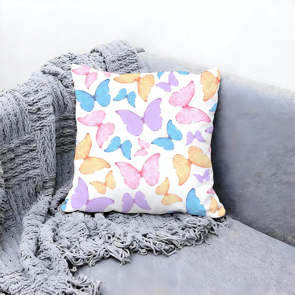Graceful Butterfly Cushion Cover Premium Comfort Reversible Pillow Cove Two In One Design for Any Room  Car Interior