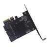 PCIE 1X/4X SATA3.0 Controller Card 6 Port 6Gbps PCIE SATA3.0 Expansion Card PCIE to SATA3.0 Controller PCIE GEN3 RTL9100VB Chip