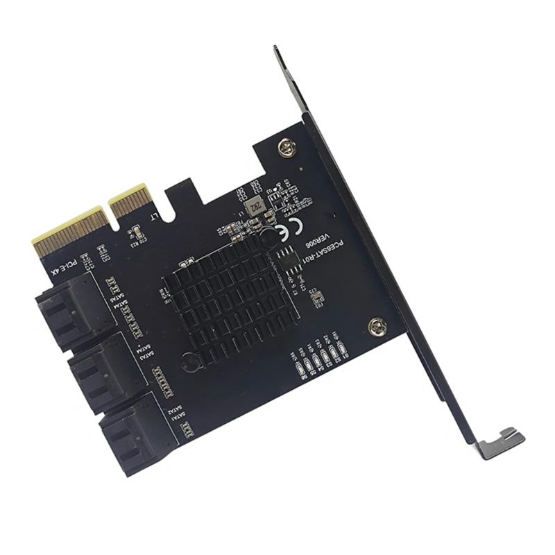 PCIE 1X/4X SATA3.0 Controller Card 6 Port 6Gbps PCIE SATA3.0 Expansion Card PCIE to SATA3.0 Controller PCIE GEN3 RTL9100VB Chip