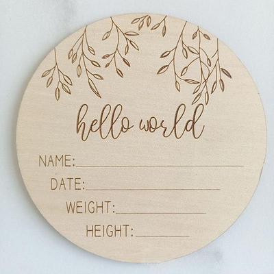 Wooden Baby Milestone Cards & Memory Book - Newborn Photography Props