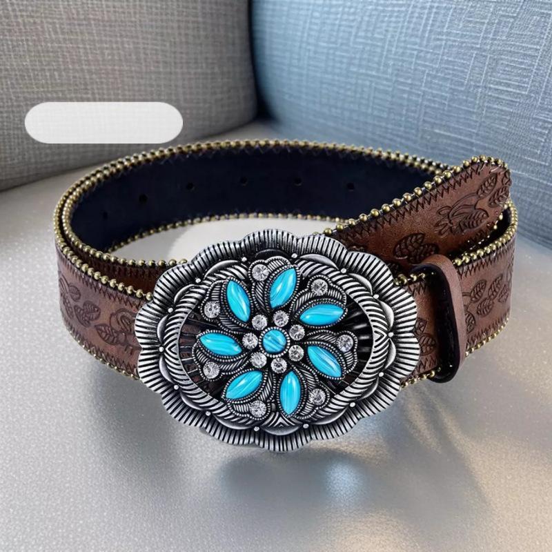 Bohemian Style Decorative Belt Buckle for Women Jeans