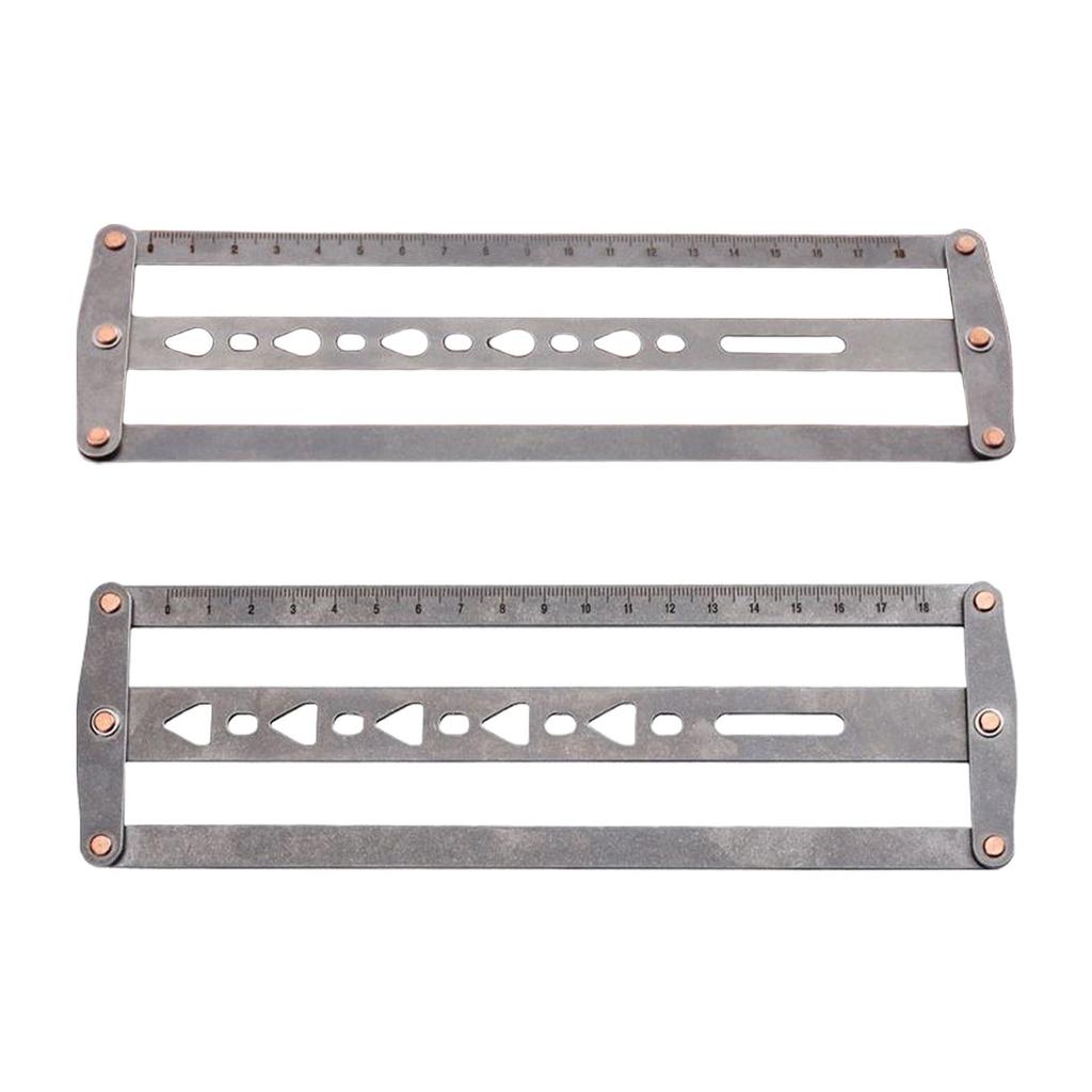 Leather Belt Auxiliary Positioning Punch Ruler Punch Hole Spacing Tools Sturdy Portable Belt End Tool Belt Strap Head End Ruler