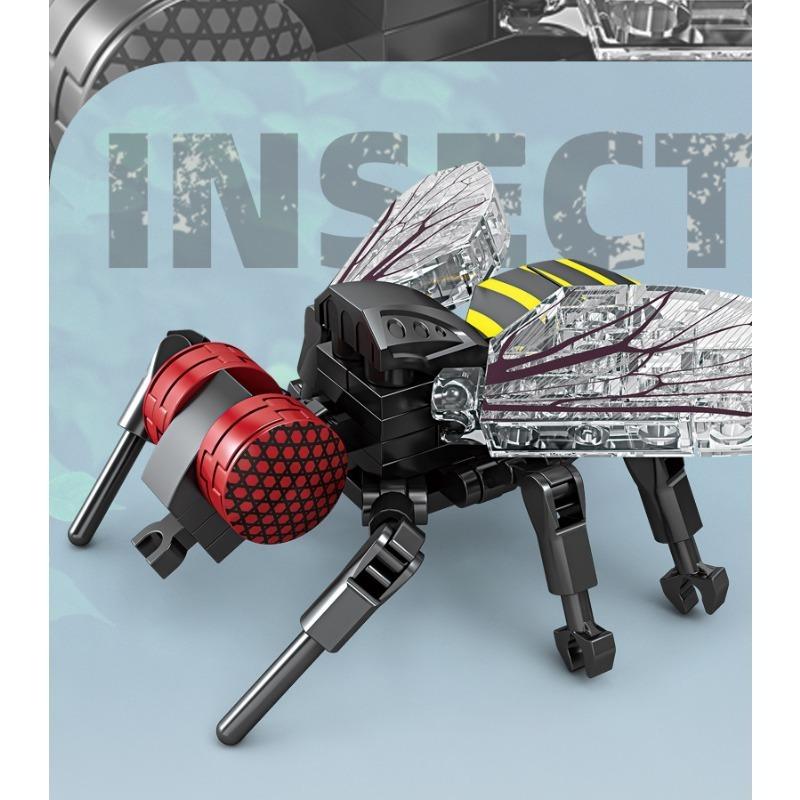 Insect Story Series Building Blocks Bee Dragonfly Ladybug Snail Mini Model Bricks Desktop Decoration Children's Christmas Gifts