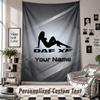 Wall Hanging Tapestry With Custom Name & Text, DAF Decorative Tapestry For Bedroom