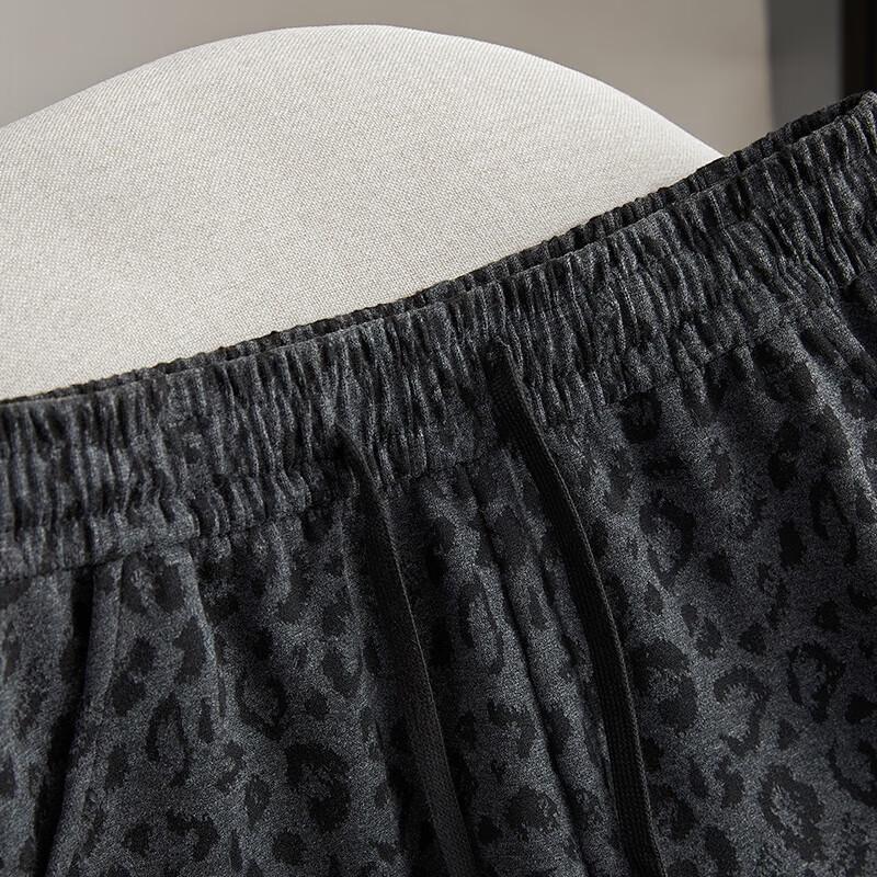 Women's Leopard Print Drawstring Elastic Waist Casual Pants