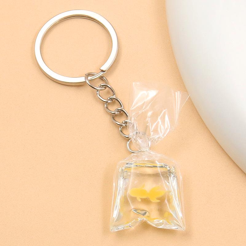 28 Styles 28x90mm DIY Transparent Resin Goldfish & Clownfish Keychain Pendant Ornaments