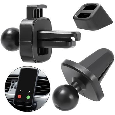 Base de Soporte de Rótula de 17 mm Clip Soporte para Teléfono de Salida de Aire de Coche Universal Autoadhesivo para Consola Central de Tablero de Automóvil