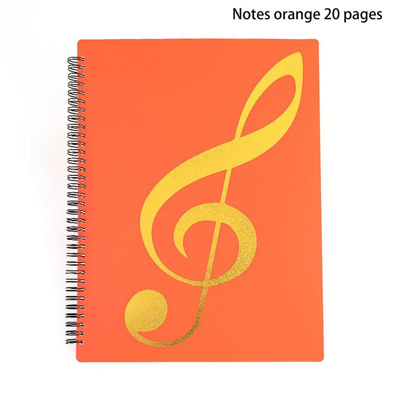 Flexible 20 Pages Piano Music Score Folder A4 Music Book Clip Sheet Note Folder Piano Paper Sheets Music Binder For Practice