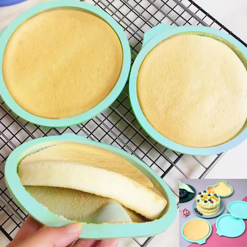 New 4/6/8inch Round Cake Mould Silicone DIY Silicone Cake Pan NonStick Surface Reusable Bakeware Mold Baking Tool