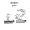10set/lot Slide On End Clasps Crimp End Buckles Tubes Slider End Caps Lobster Clasps Chains For DIY Jewelry Making Findings
