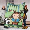 1pc Curious George7 Theme Blanket - Digital Print, Polyester, Cozy for All Seasons, Perfect for Outdoor, and Travel