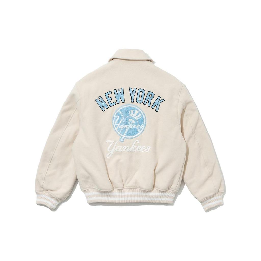 New Era SS23 MLB New York Yankees Cartoon Animal Pattern Loose Fit Polo Jacket Unisex jackets Off-White 13944732