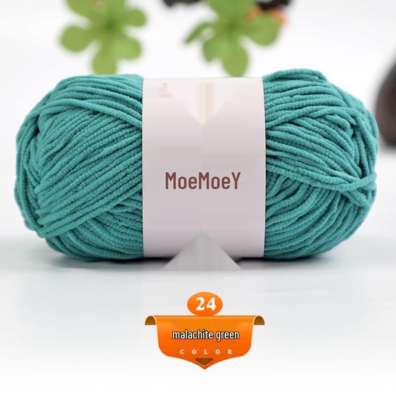 Medium Thick Chenille Yarn for Handmade Crochet Bags & Dolls