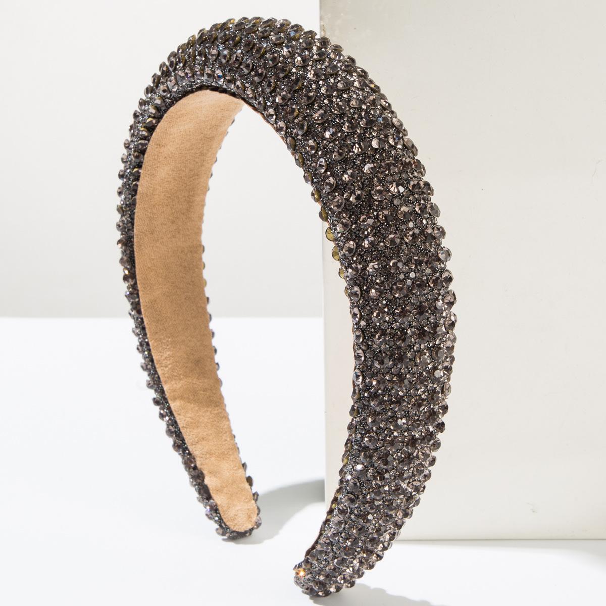 

Стразы Мягкая Повязка на Голову Кристальная Бисерная Блестящая Повязка на Голову Широкий Край Стразы Головной Убор Свадебный Аксессуар для Волос