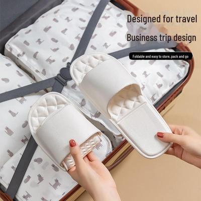Pantoufles d'été pliables et portables pour femmes pour hôtel, voyages d'affaires, avion ou usage domestique