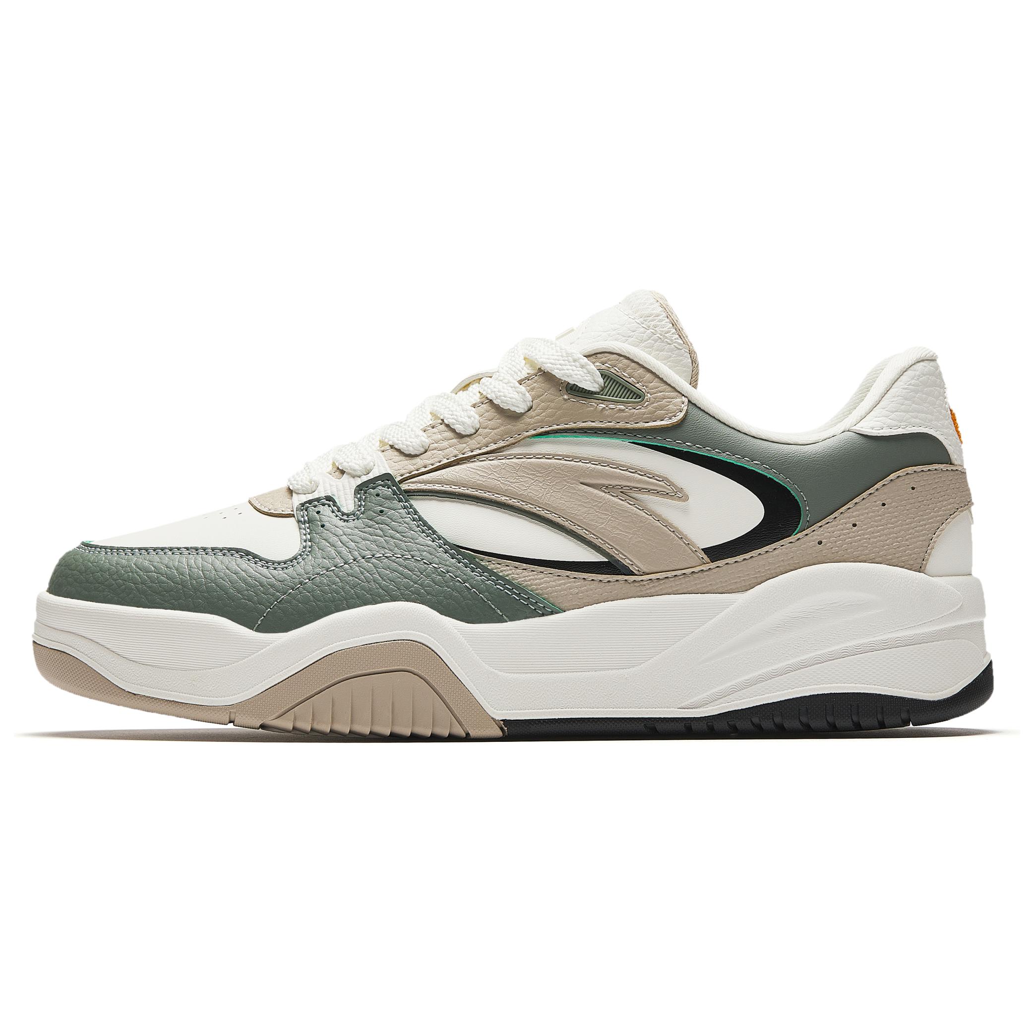 Anta Wave Shoes Men Low Top Skate Shoes Green Brown 912518005-3 43