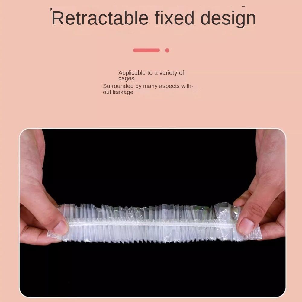 10pcs Elastic Rabbit Cage Tray Mat Transparent Bird Cage Tray Durable Pet Tray Cover  for Dog Cat