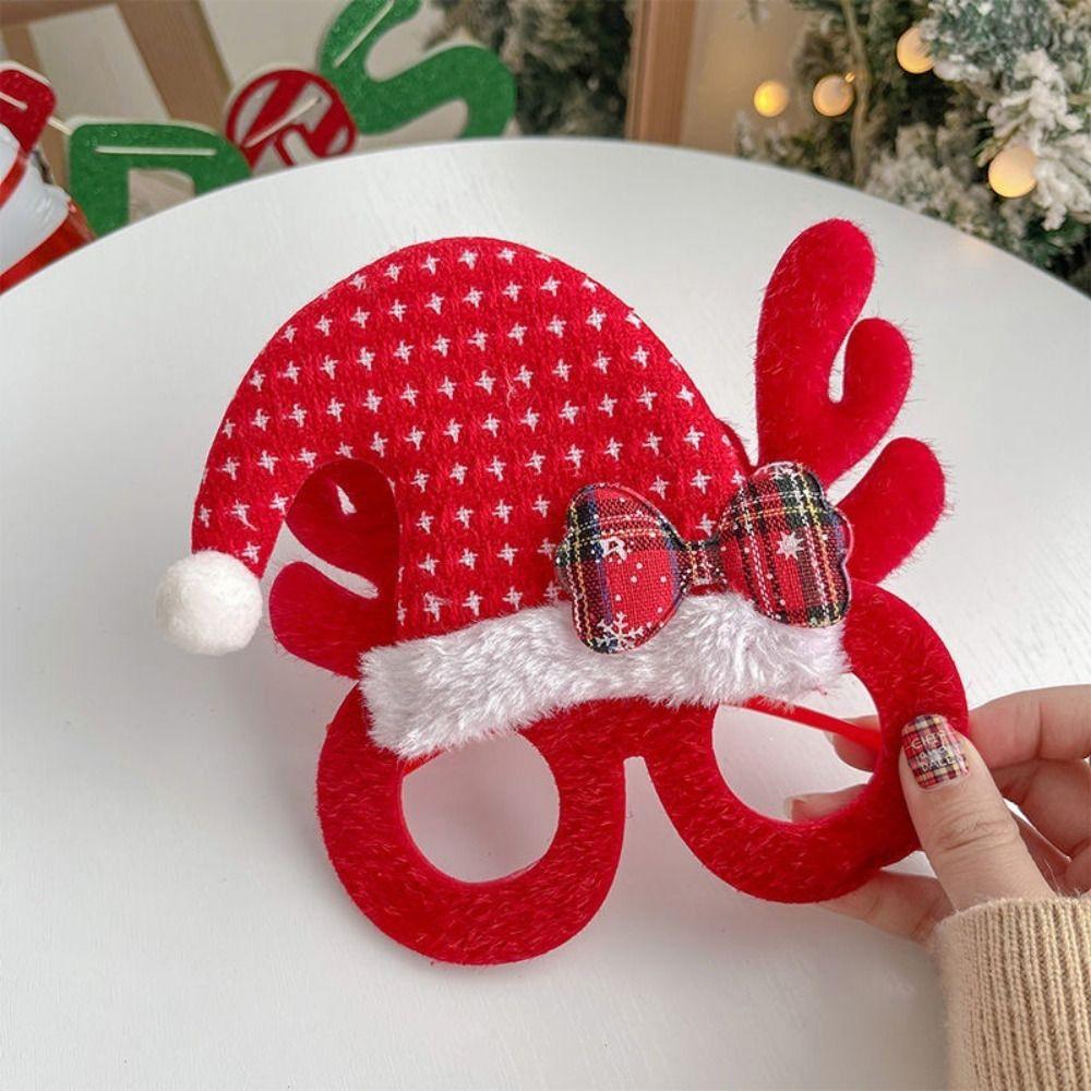 Decorative Merry Christmas Glasses Deer Horn Glasses Children's Party
