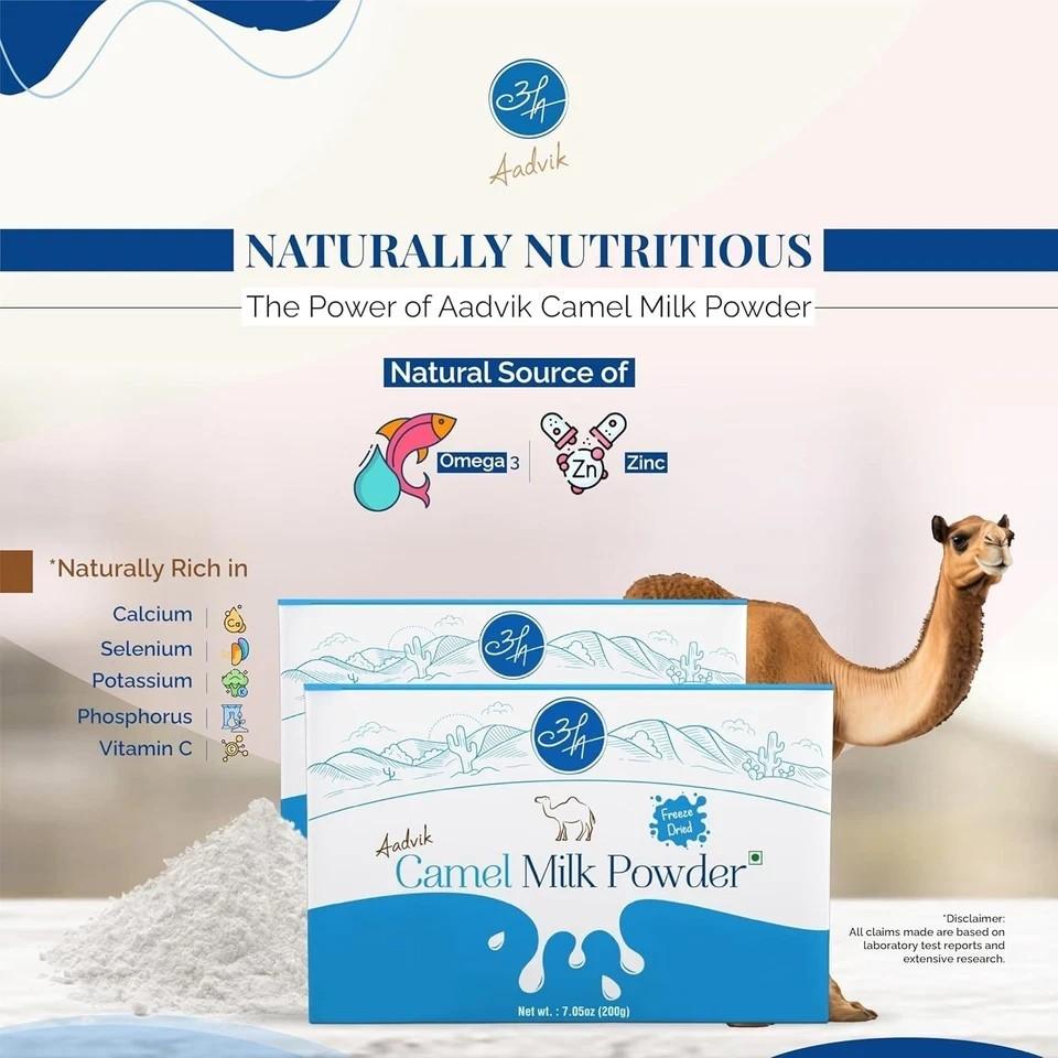 Camel Milk Powder | Freeze-Dried Pure & Natural 20gms X10 Sachet | 200 Gms