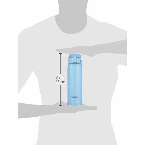 ZOJIRUSHI Water Bottle Stainless Steel Mug Bottle Direct Drinking Lightweight Cold Insulation One Touch Open Type 480ml Light Blue SM-SE48-AL