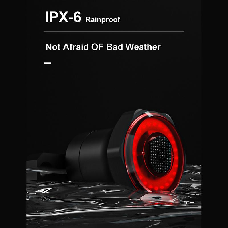 Smart Fahrrad Rücklicht Auto Start/Stop Bremse Sensing IPx6 Wasserdicht USB Ladung Radfahren Schwanz Rücklicht Bike LED