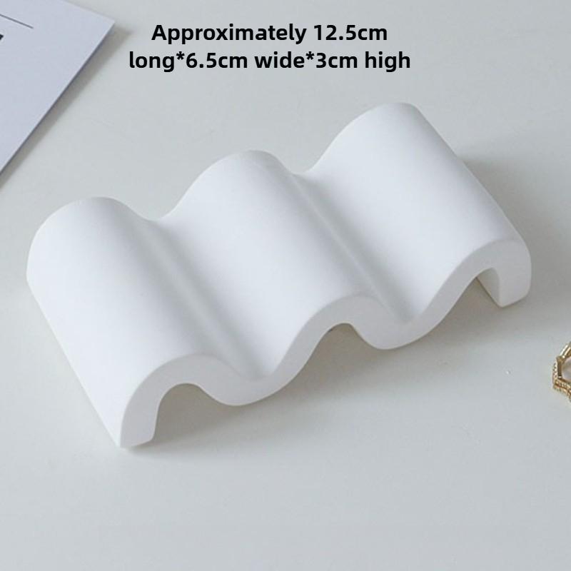 Creative Ceramic Dinner Plates Bread Desserts Tray Cooking Dishes Restaurant Solid Color Wave Shape Tableware Snack Pastry Plate