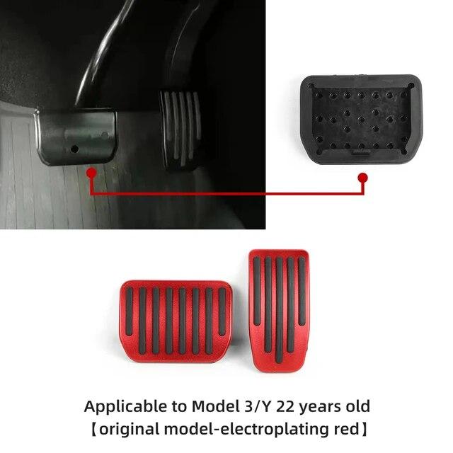 Aluminum Alloy Foot Pedal For Tesla Model 3 Model Y Accelerator Brake Pedal Rest Pedal Pads Mats Cover ModelXS 2023 Accessories