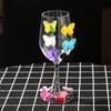 10pcs Wine Glass Markers Silicone Drink Glass Charms Wine Charm Tags Butterfly Suction Cup for Bar Party Family Drink Dinner