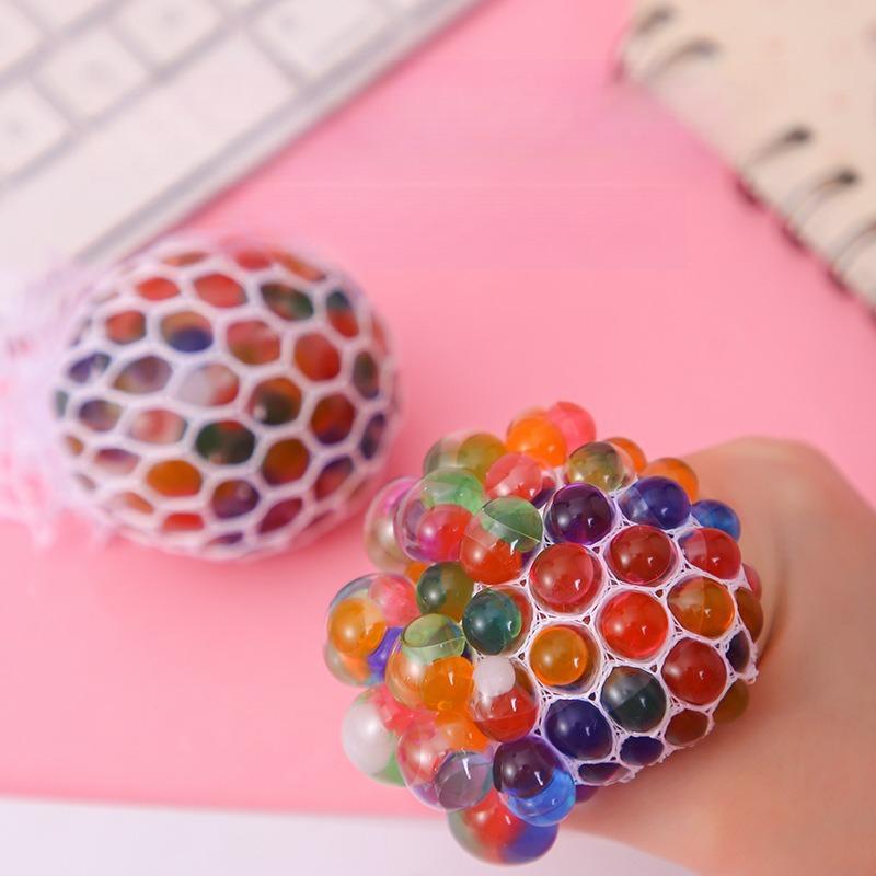 Grape Shaped Water Squeeze Ball Hand Press Creative Fidget Gadget Daily Stress Relief Decor