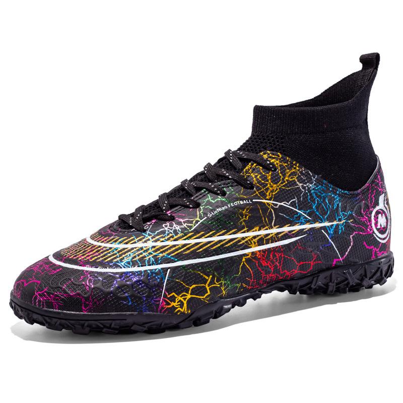 New FGTF Men's Breathable High-Top Soccer Shoes with Long/Short Studs for Teens & Kids, Stylish Design