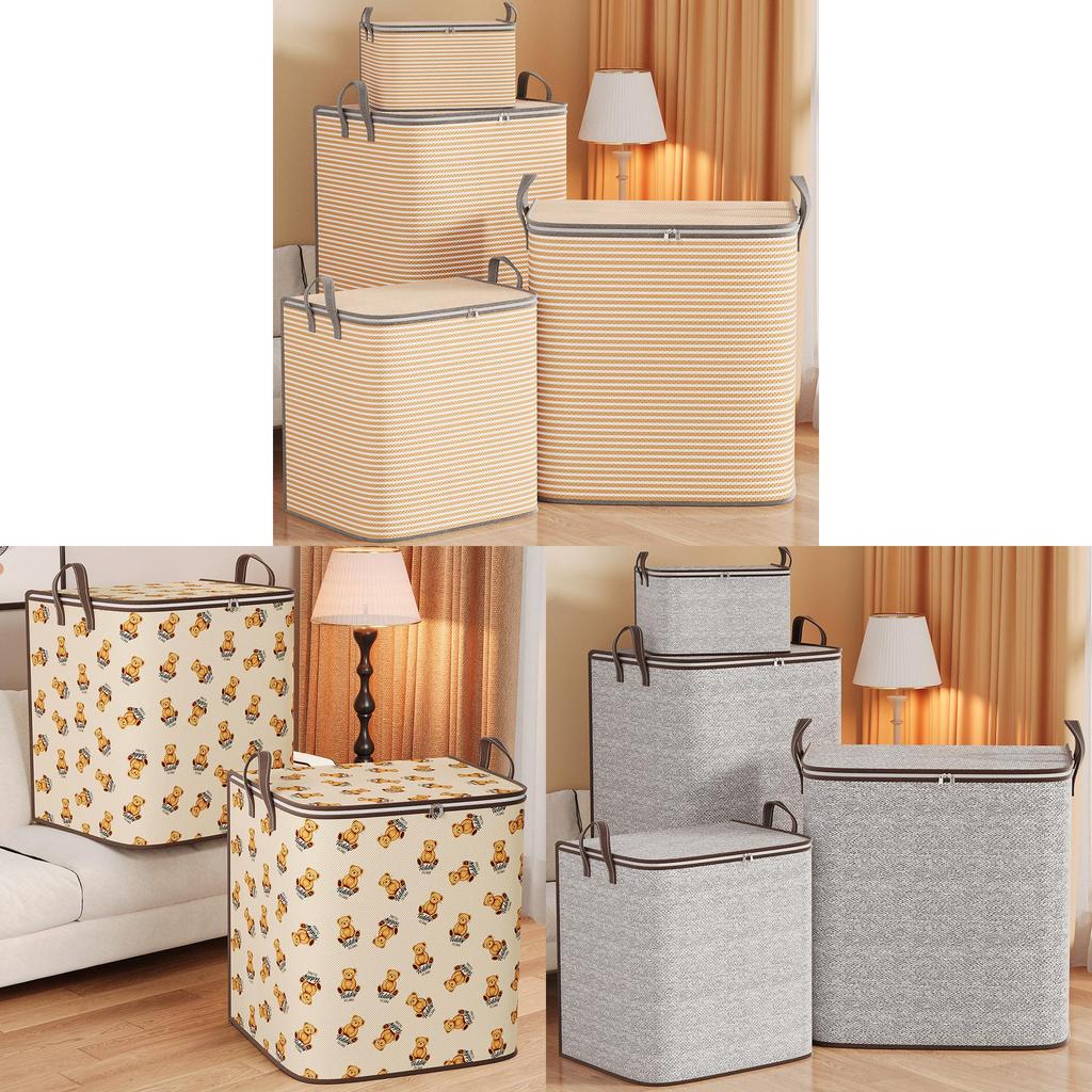Clothing Storage Bag With Nonwoven Fabric Large Capacity For Closet Organization And Moving