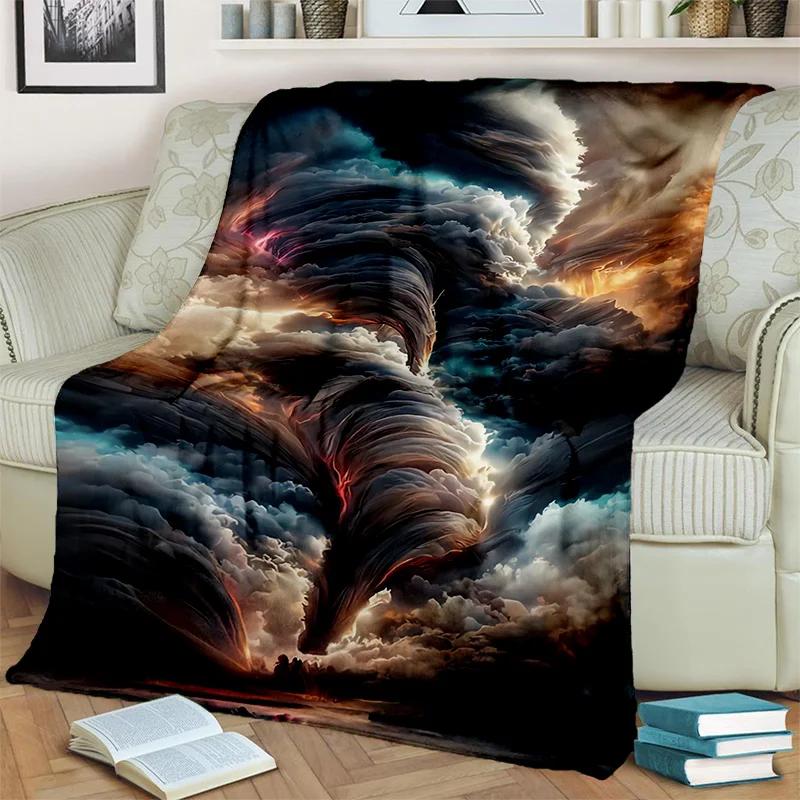 Dream Natural Tornado Cloud Twister Blanket,Soft Throw Blanket for Home Bedroom Bed Sofa Picnic Travel Office Cover Blanket Kids